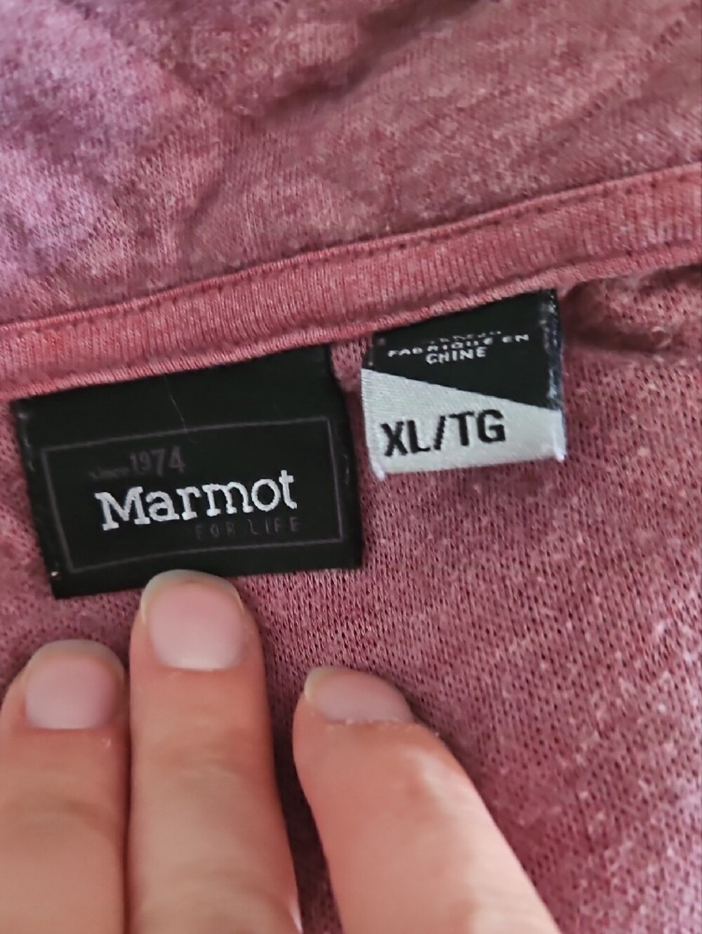 Marmot Quilted Pullover Hoodie in Mauve Pink - Picture 3 of 3